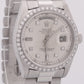 Rolex Day-Date President Silver FACTORY DIAMOND BEZEL 36mm 950 Platinum 18046