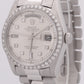 Rolex Day-Date President Silver FACTORY DIAMOND BEZEL 36mm 950 Platinum 18046