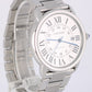Cartier Ronde Solo PAPERS Steel Silver Roman Numeral 42mm W6701011 Watch BOX