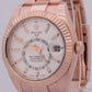 PAPERS Rolex Sky-Dweller 18K Rose Gold WHITE Fluted 42mm 326935 Watch BOX
