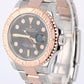 Rolex Yacht-Master Two-Tone 18k Rose Gold Steel Black 40mm 126621 Watch