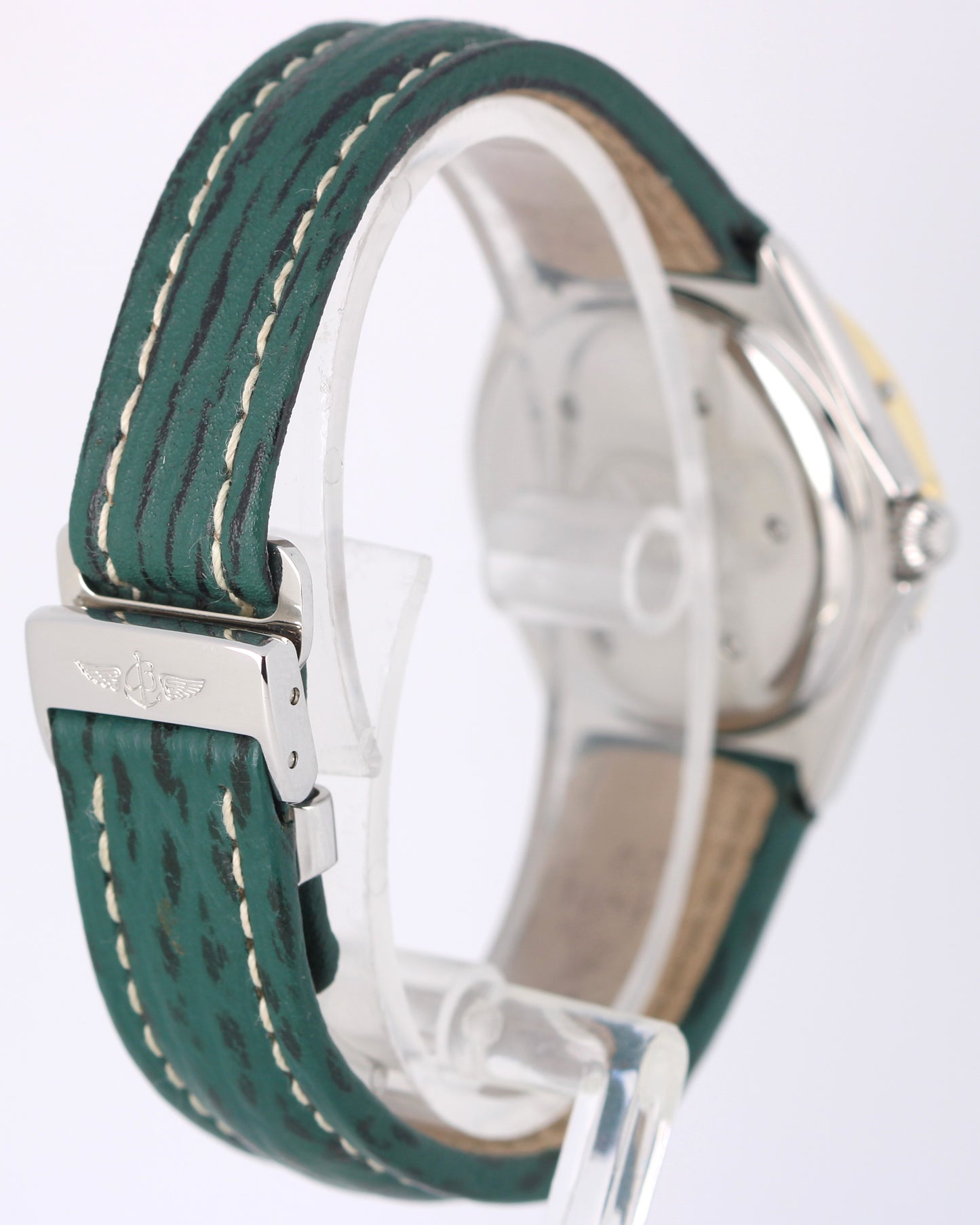 1994 PAPER Breitling J Class Two-Tone 18k Gold Steel Green 31mm D52064 Watch BOX
