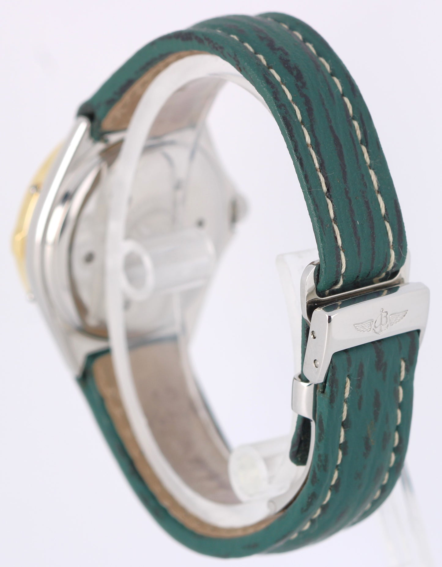 1994 PAPER Breitling J Class Two-Tone 18k Gold Steel Green 31mm D52064 Watch BOX