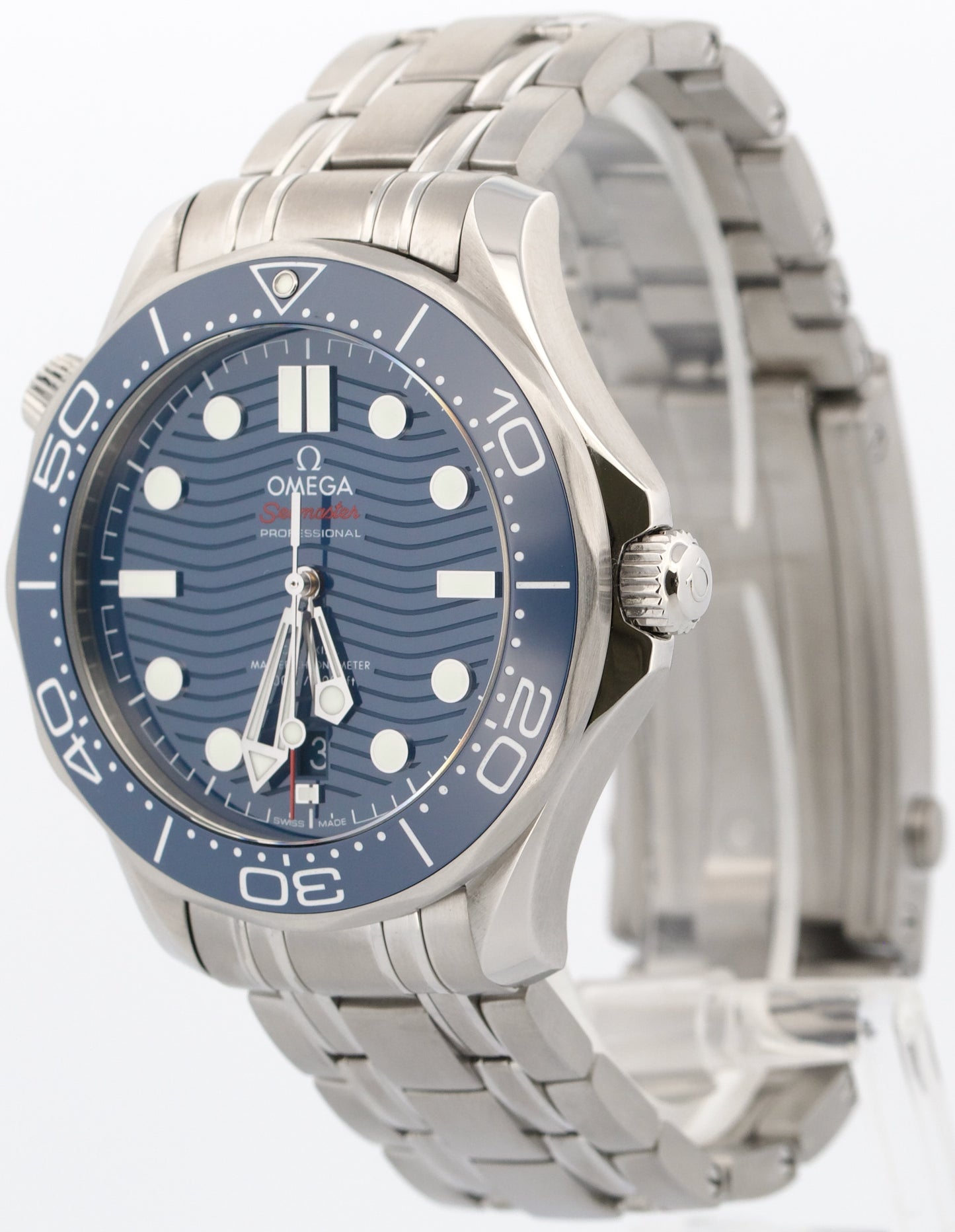 Omega Seamaster Diver 42mm BLUE WAVE Stainless Steel 210.30.42.20.03.001 BOX