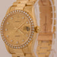 PAPERS Rolex DateJust President 31mm CHAMPAGNE JUBILEE DIAMOND 18K 78288 BOX