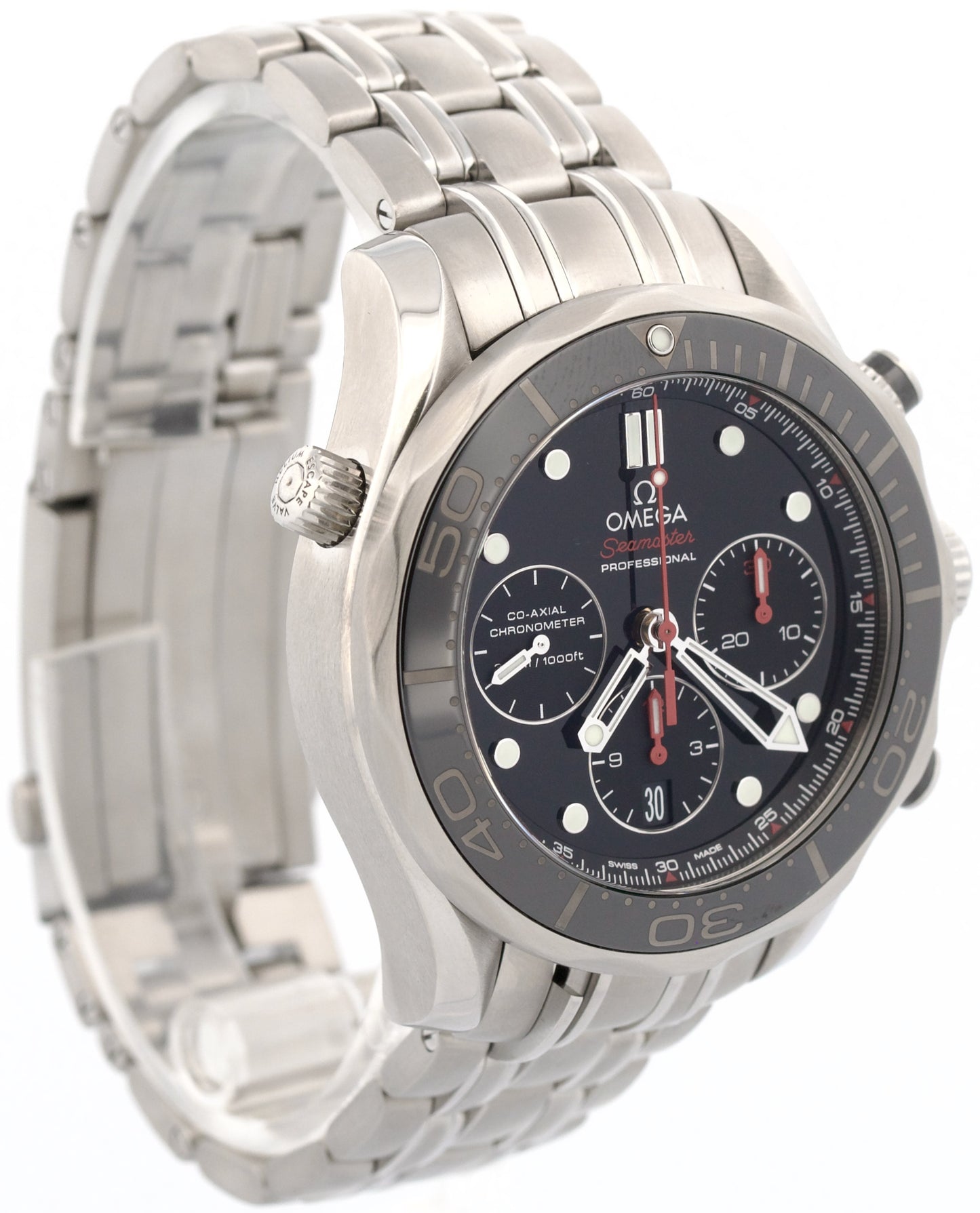 Omega Seamaster Chronograph 44mm BLACK Steel 212.30.44.50.01.001 Watch BOX