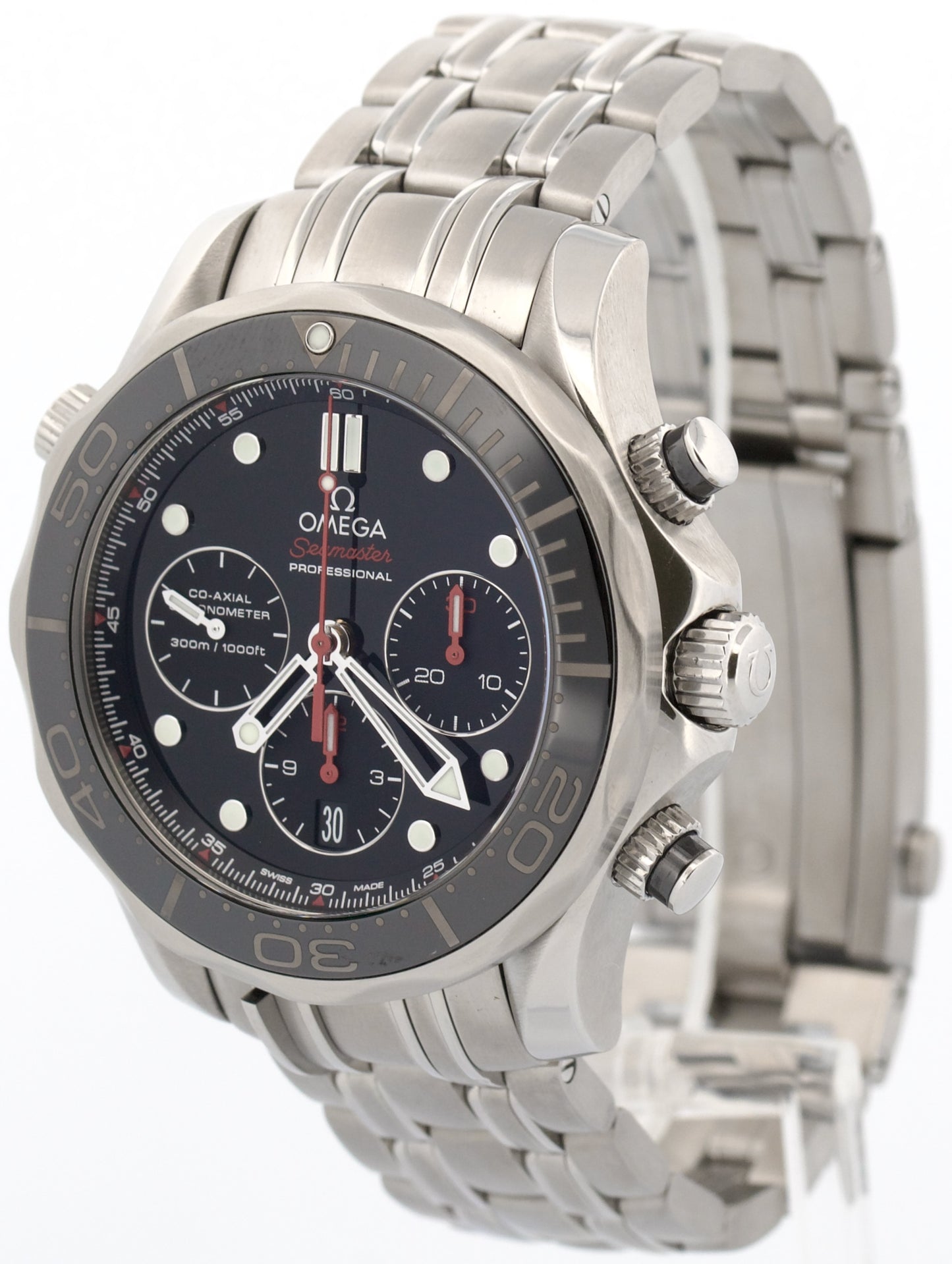 Omega Seamaster Chronograph 44mm BLACK Steel 212.30.44.50.01.001 Watch BOX