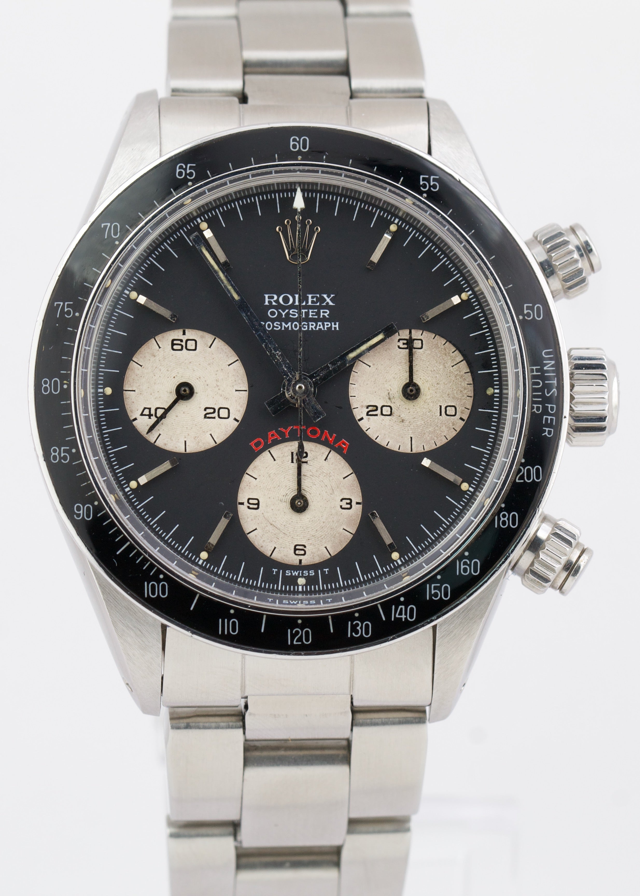 VINTAGE 1983 Rolex Daytona BIG RED 6263 Stainless 37mm Chronograph 7.6 –  CollectorsWatches