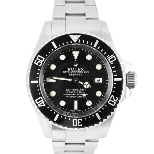 Rolex Sea-Dweller Deepsea PAPERS Stainless Steel Black 44mm 116660 Watch B+P