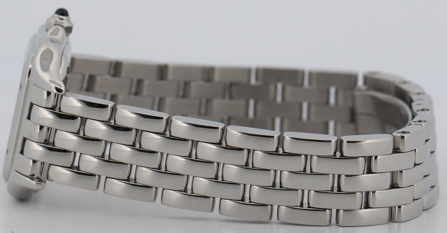 2018 PAPERS Cartier Panthere Small Steel WHITE Roman 22mm Quartz 4022 WSPN0006