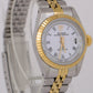 Tudor Lady-Sub Princess OysterDate Two-Tone WHITE ROMAN Gold Steel 25mm 92413