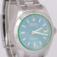 MINT 2021 NEW CARD Rolex Milgauss Z-Blue Green Crystal 40mm 116400 GV Watch BOX