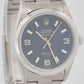 MINT Rolex Air-King Precision BLUE Stainless Steel 3-6-9 34mm Watch 14000