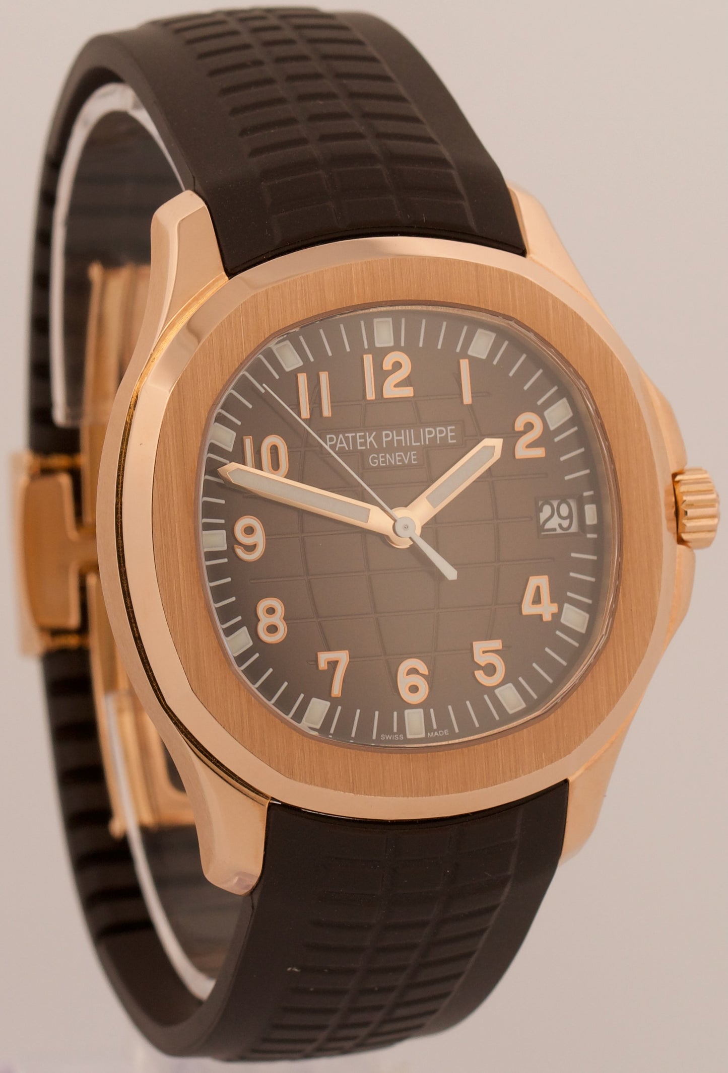 PAPERS Patek Philippe Aquanaut 40.8mm BROWN 18K Rose Gold Rubber 5167R BOX