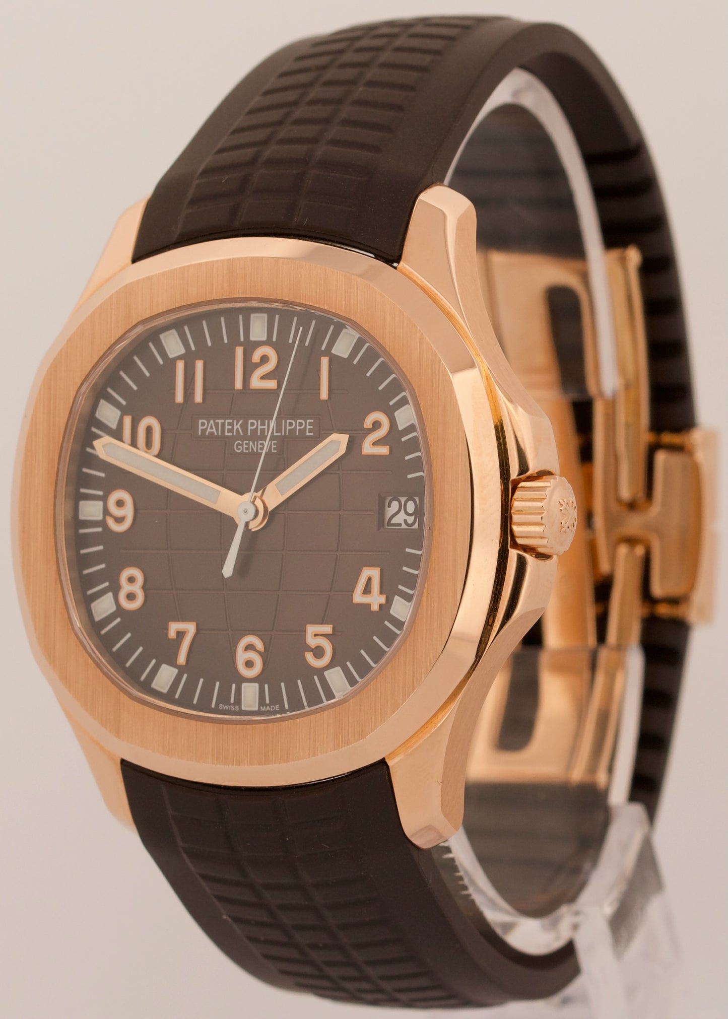 PAPERS Patek Philippe Aquanaut 40.8mm BROWN 18K Rose Gold Rubber 5167R BOX