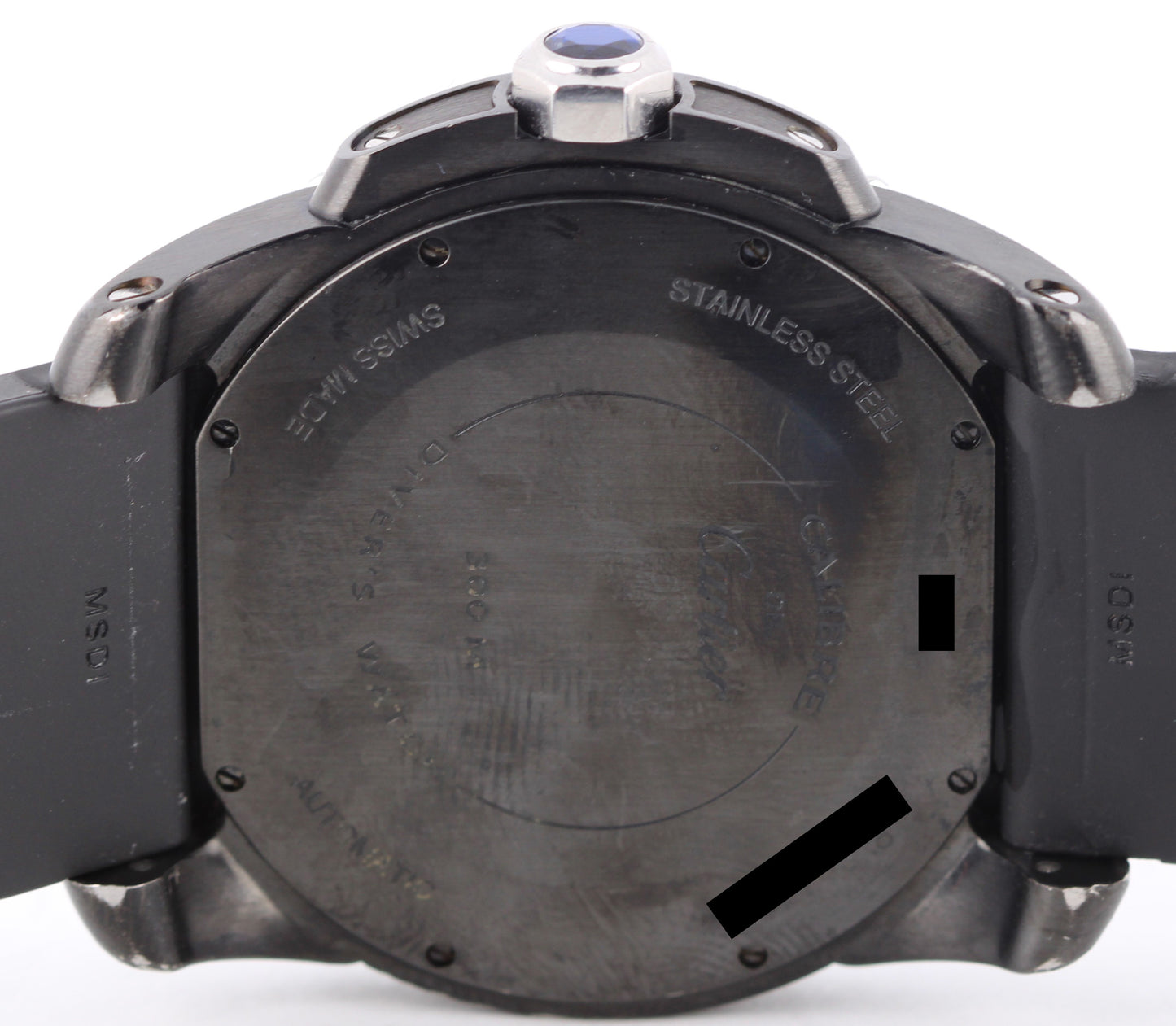 2016 PAPERS Cartier Calibre Diver BLACK Steel Roman 42mm WSCA0006 3729 Watch BOX