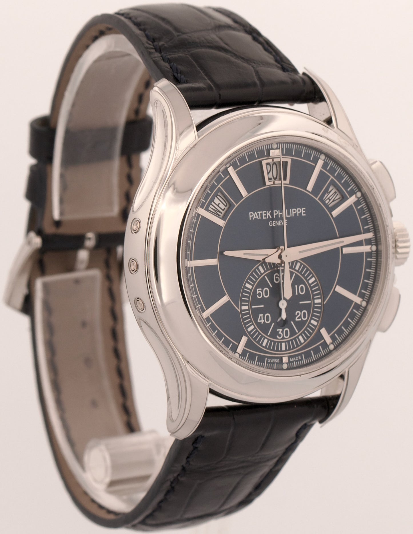 2016 PAPERS Patek Philippe Flyback Complications BLUE Platinum 5905P-001 BOX