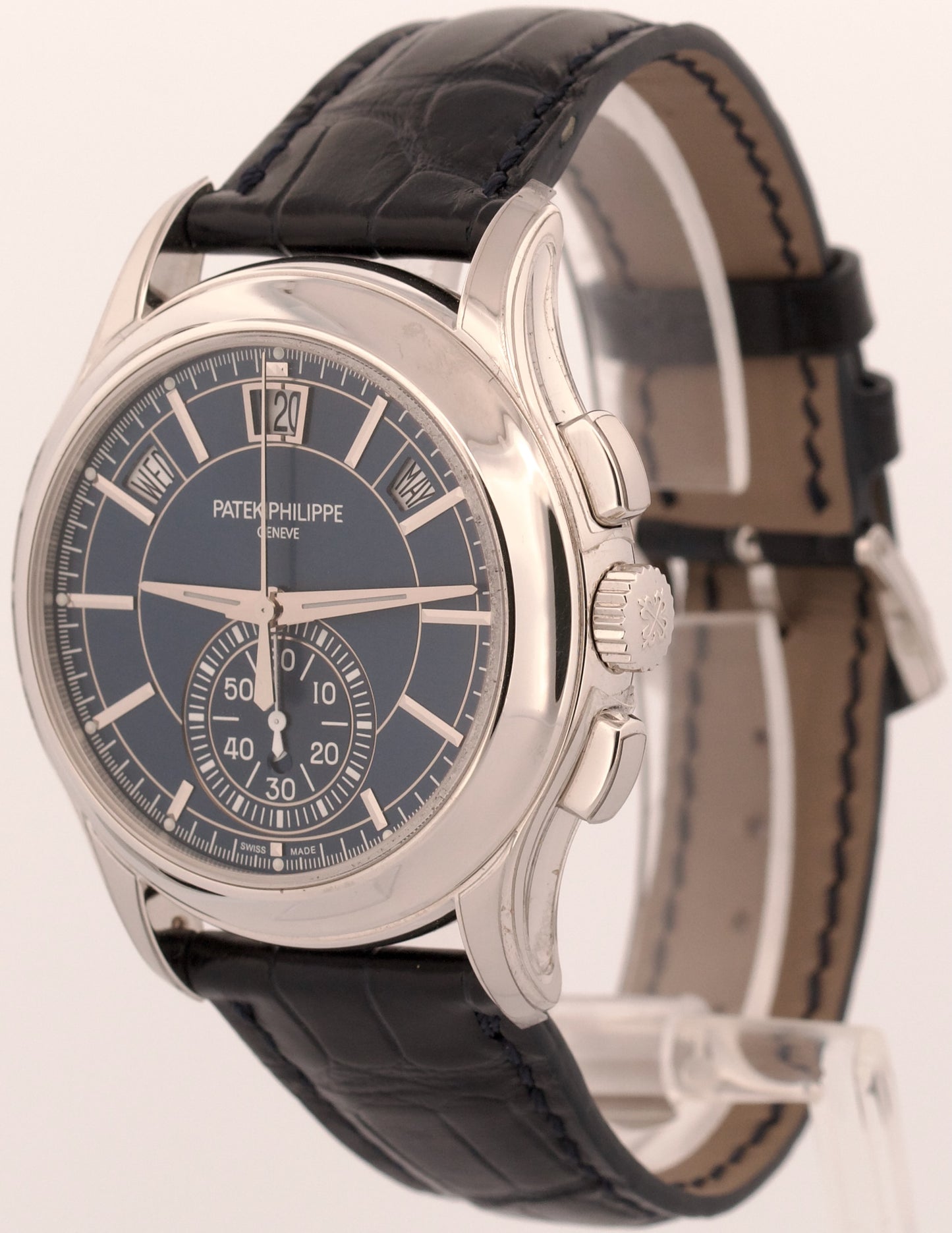 2016 PAPERS Patek Philippe Flyback Complications BLUE Platinum 5905P-001 BOX