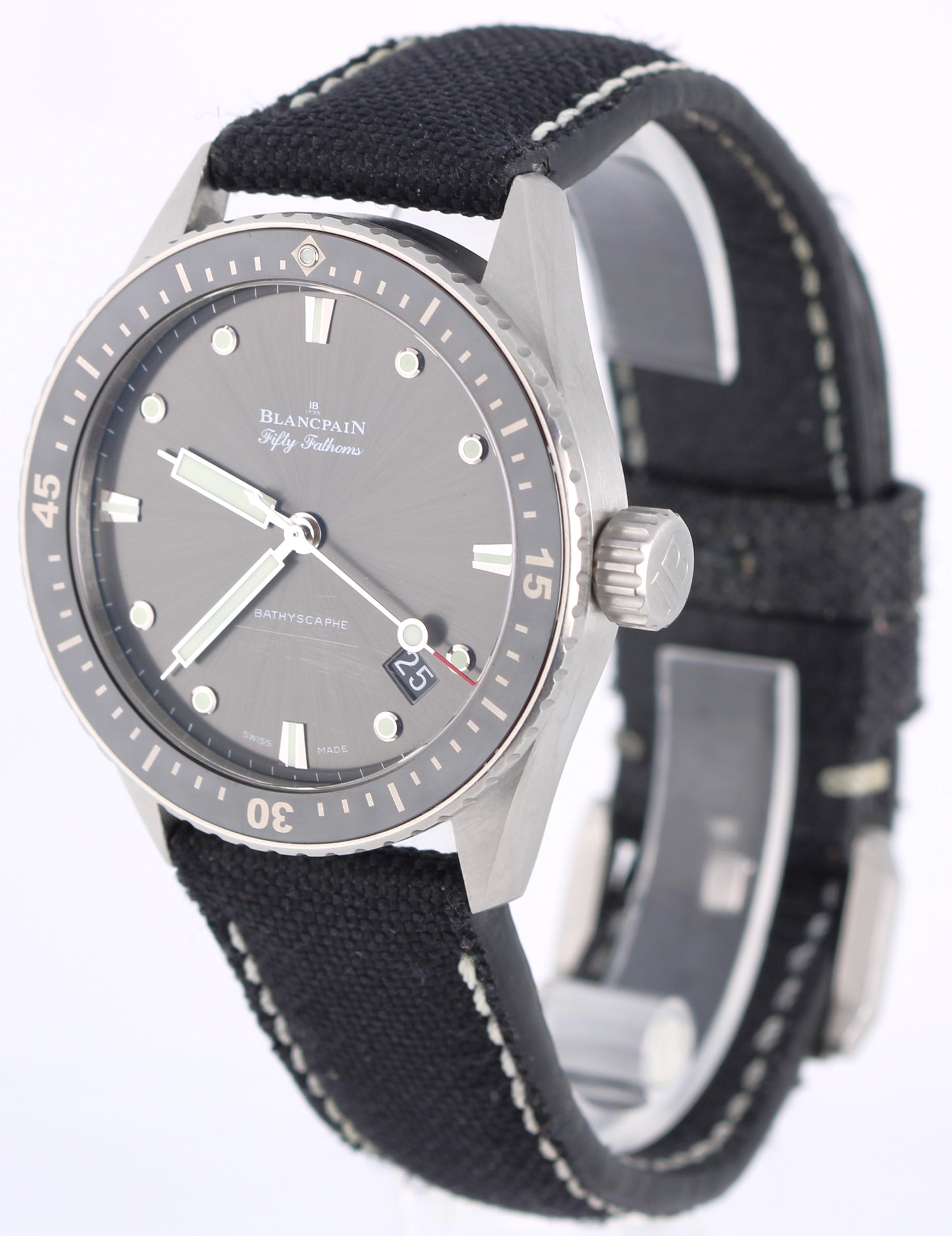 2016 PAPERS Blancpain Fifty Fathoms Bathyscaphe Grey 43mm 5000 1110 B52A BOX