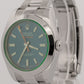 Rolex Milgauss BLUE Green Stainless Steel 40mm RANDOM SERIAL Oyster 116400 GV