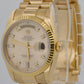Rolex Day-Date President SILVER DIAMOND 18K Yellow Gold Fluted 36mm 118238 BOX