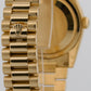 Rolex Day-Date President SILVER DIAMOND 18K Yellow Gold Fluted 36mm 118238 BOX