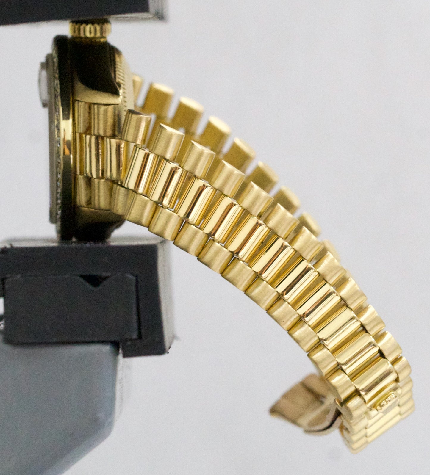 VINTAGE Ladies Rolex DateJust President 26mm CHAMPAGNE DIAMOND 18K Gold 69138