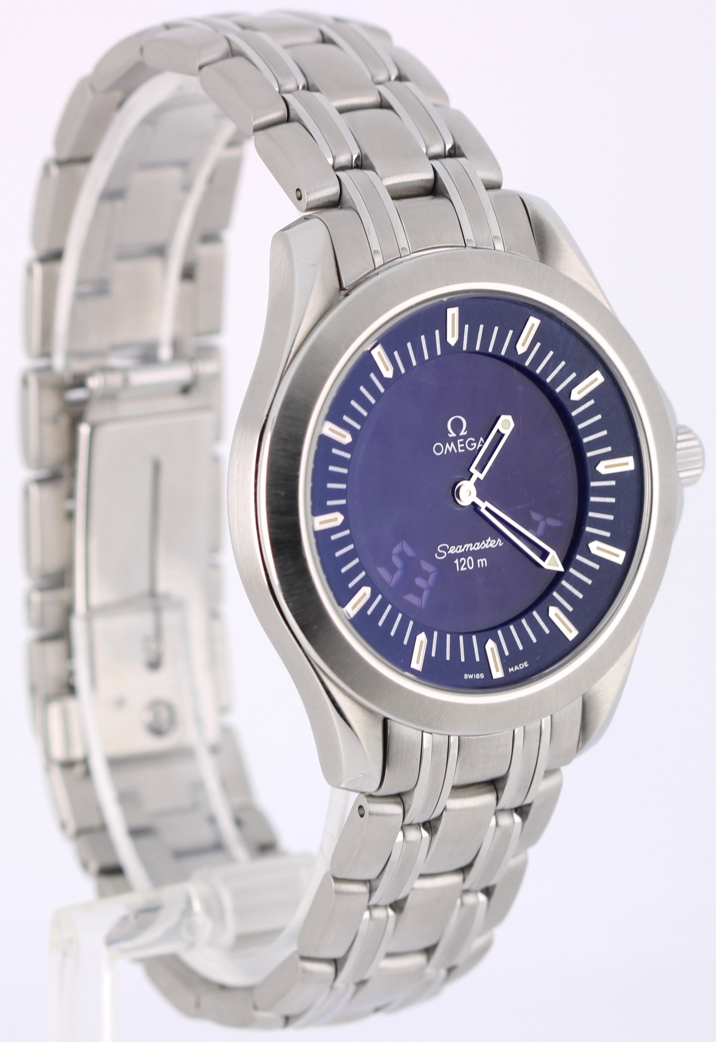 Omega Seamaster 120m Multifunction Steel Blue 37.4mm 2521.81.00 Quartz Watch