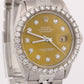 VINTAGE Rolex DateJust 36mm GREEN DIAMOND 18K Gold Steel JUBILEE 16013 Watch