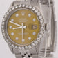 VINTAGE Rolex DateJust 36mm GREEN DIAMOND 18K Gold Steel JUBILEE 16013 Watch