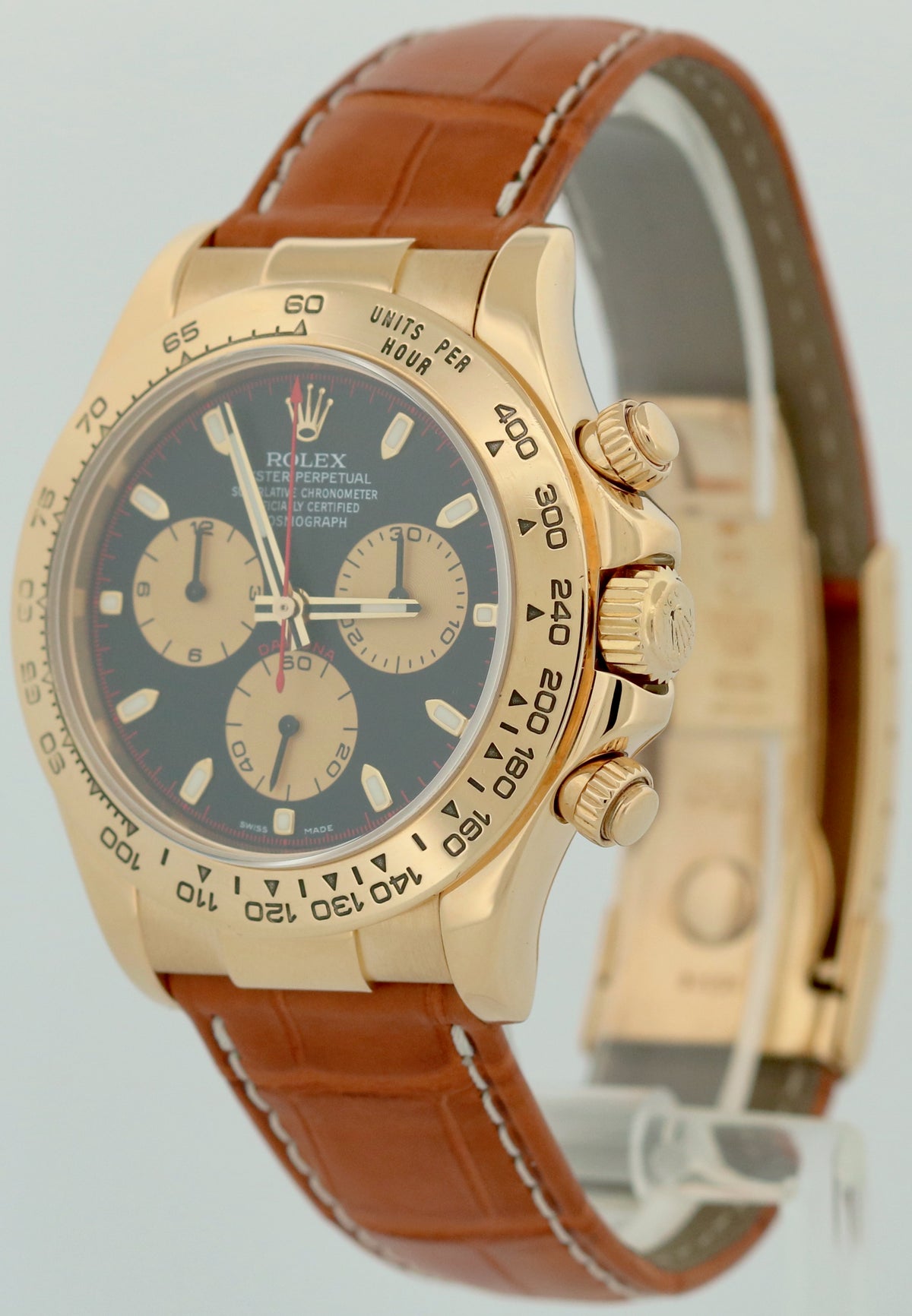 Rolex Daytona Cosmograph 116518 Paul Newman Black 18K Yellow Gold Leather Box