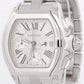 MINT Cartier Roadster XL Chronograph SILVER Roman Steel 43mm Watch 2618 W62006X6