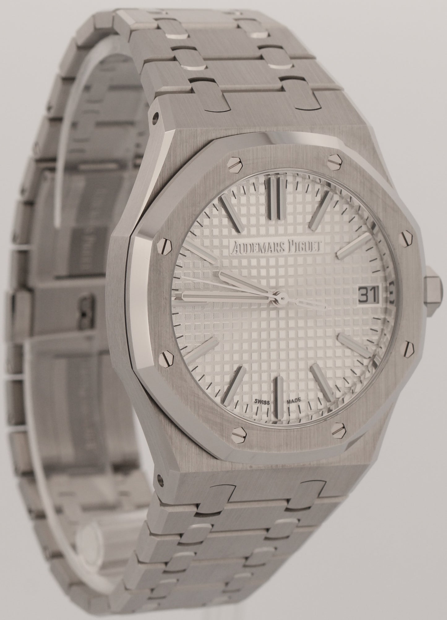 2024 PAPERS Audemars Piguet Royal Oak WHITE 41mm Steel 15510ST.OO.1320ST.03 BOX