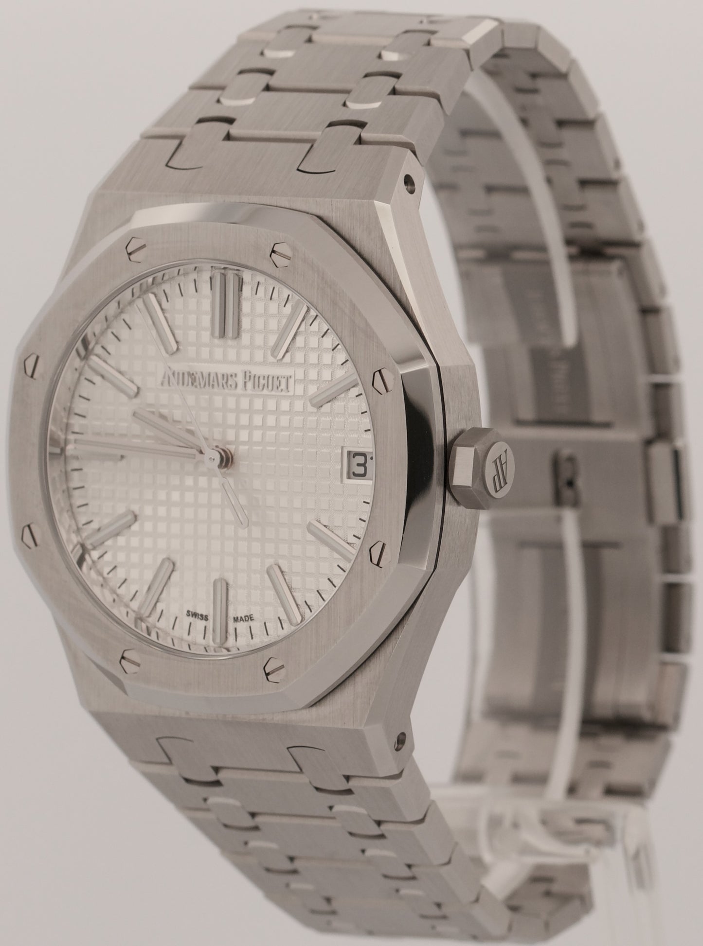 2024 PAPERS Audemars Piguet Royal Oak WHITE 41mm Steel 15510ST.OO.1320ST.03 BOX