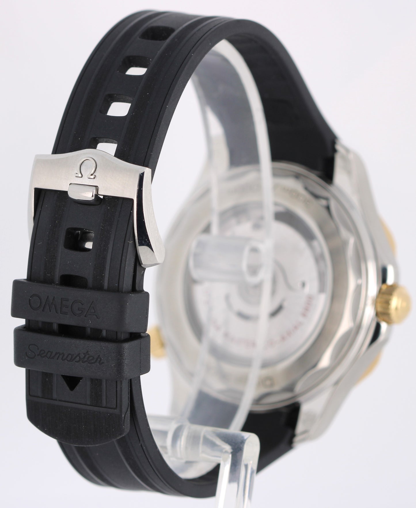 Omega Seamaster Two-Tone Gold Steel Black Wave 42mm 210.22.42.20.01.001 Watch