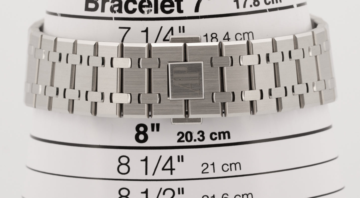 2024 PAPERS Audemars Piguet Royal Oak WHITE 41mm Steel 15510ST.OO.1320ST.03 BOX