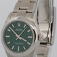 2023 PAPERS Rolex Oyster Perpetual GREEN Smooth Steel OYSTER 31mm 277200 BOX