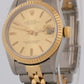 Rolex DateJust 31mm Midsize Two-Tone CHAMPAGNE 18K Yellow Gold Fluted 68273