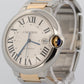 2014 PAPERS Cartier Ballon Bleu SILVER Yellow Gold Steel 42mm 3765 W69009Z3 BOX