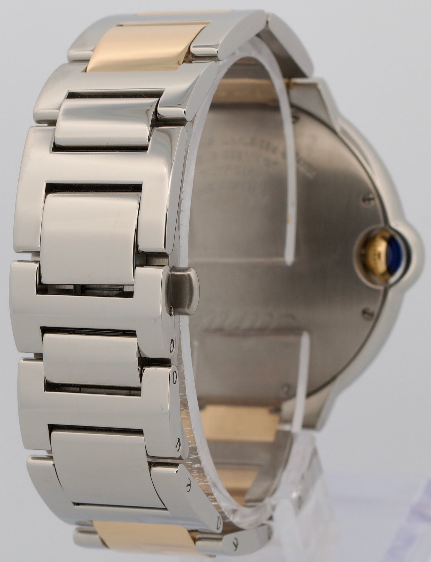 2014 PAPERS Cartier Ballon Bleu SILVER Yellow Gold Steel 42mm 3765 W69009Z3 BOX