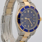 Rolex Submariner Date BLUE 40mm 18K GOLD BUCKLE Stainless Steel 16613 Watch