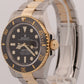 2022 PAPERS Rolex Submariner Date BLACK Two-Tone Gold 41mm 126613 LN Watch BOX