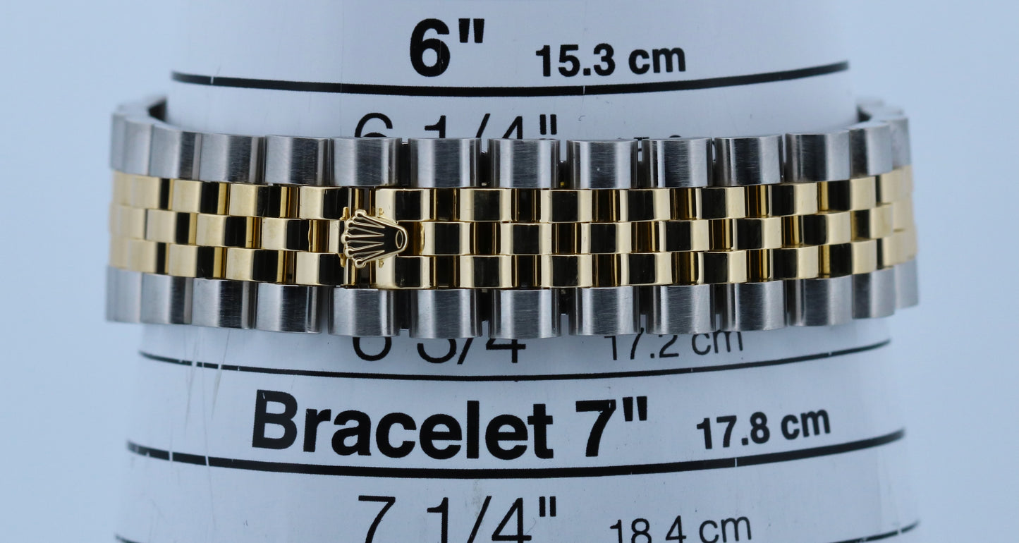Rolex DateJust 36mm JUBILEE CHAMPAGNE DIAMOND 18K Yellow Gold Steel 116233 Watch