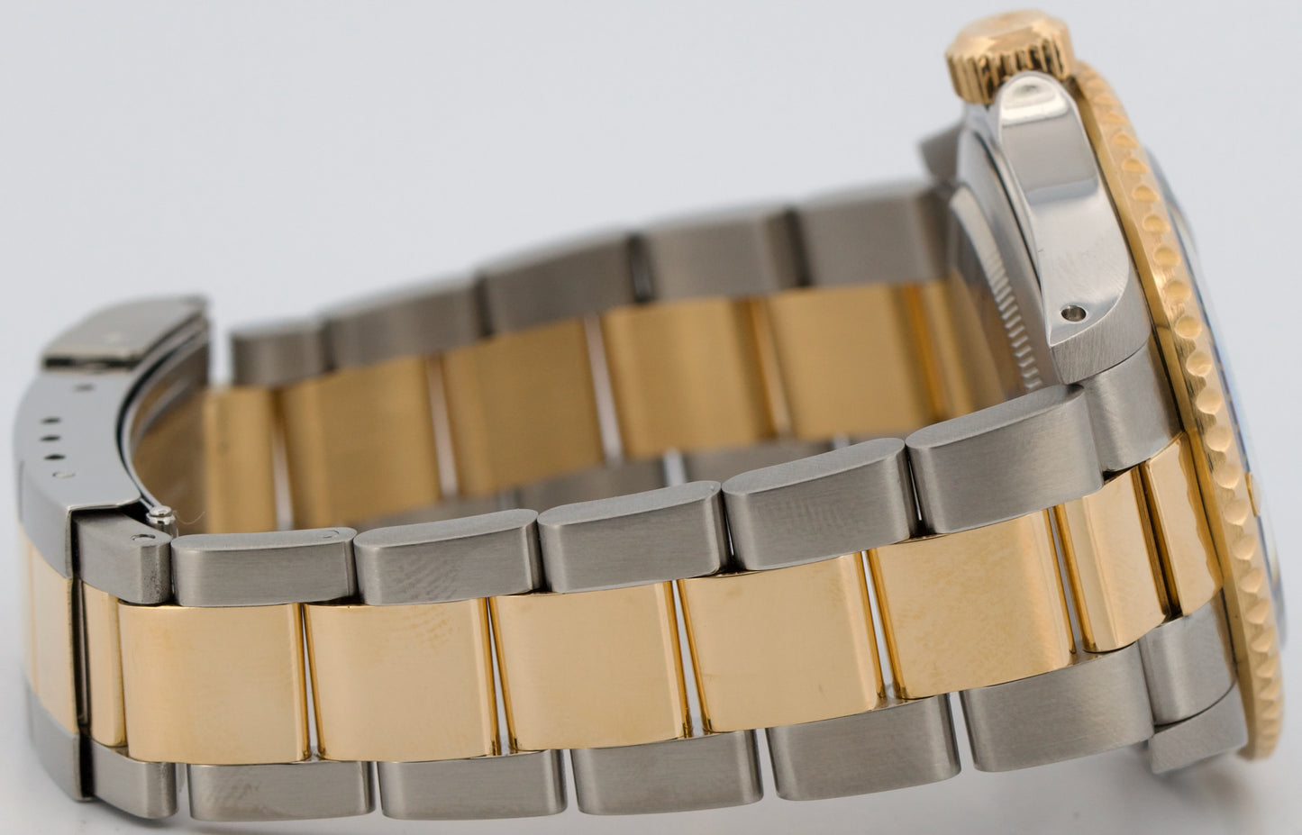 1999 Rolex Submariner Date SERTI MOP DIAMOND 40mm 18K GOLD BUCKLE Steel 16613