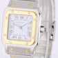 Cartier Santos Two-Tone 18k Gold Steel White Roman 29mmX41mm 1172961 Watch