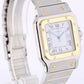 Cartier Santos Two-Tone 18k Gold Steel White Roman 29mmX41mm 1172961 Watch