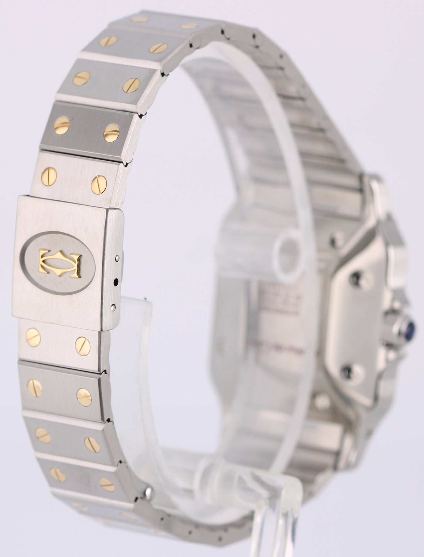 Cartier Santos Two-Tone 18k Gold Steel White Roman 29mmX41mm 1172961 Watch