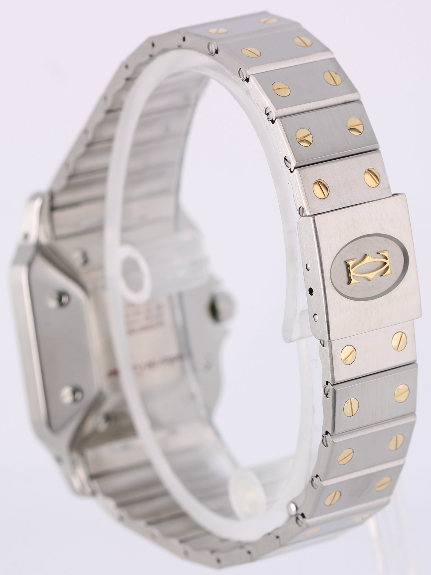 Cartier Santos Two-Tone 18k Gold Steel White Roman 29mmX41mm 1172961 Watch