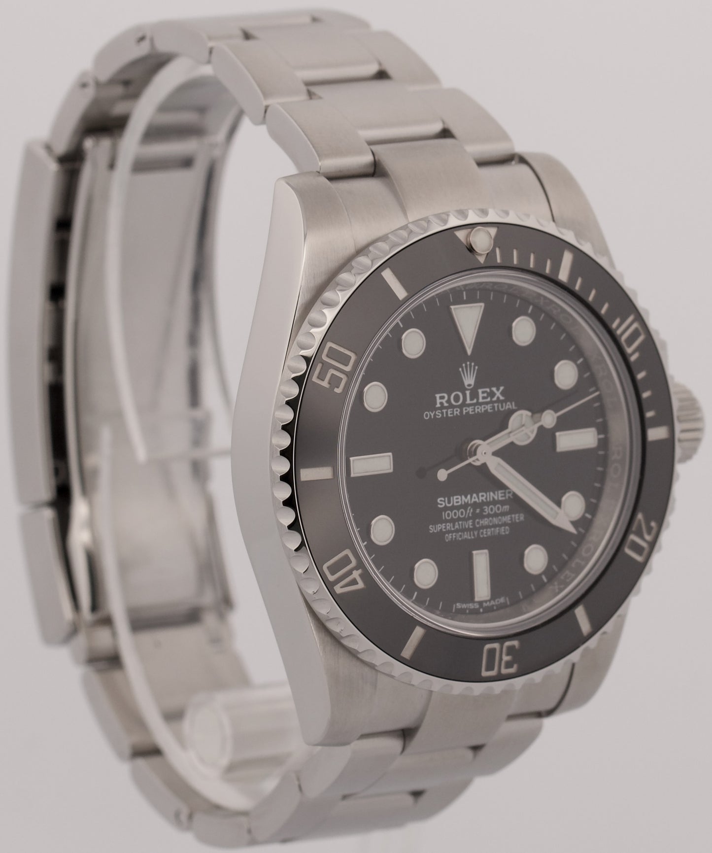 2019 PAPERS Rolex Submariner No-Date 40mm BLACK Ceramic Steel 114060 LN BOX