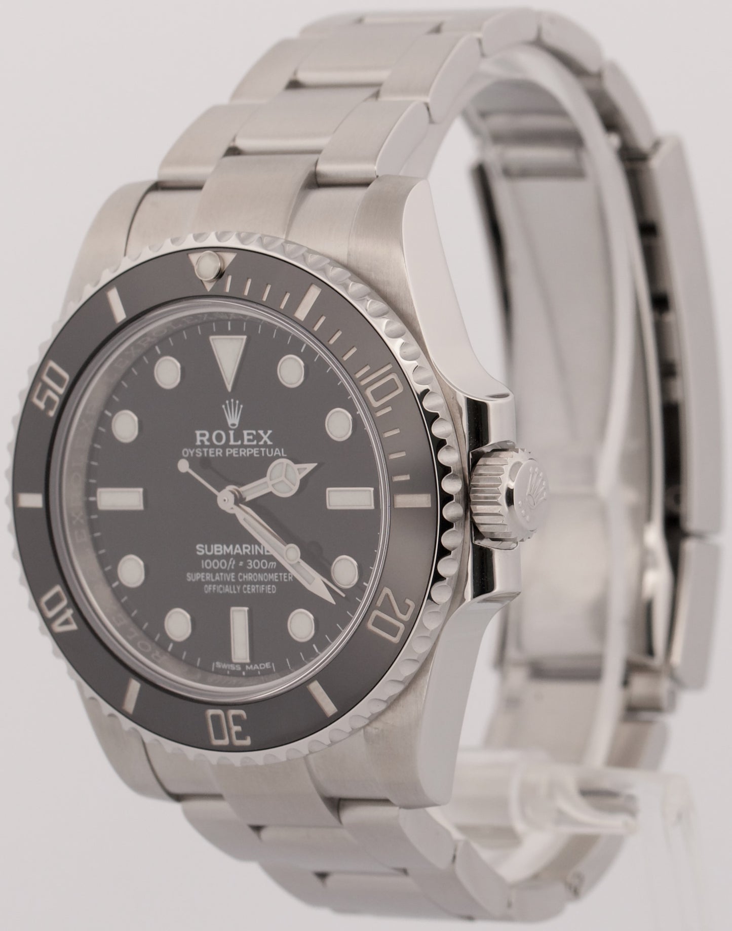 2019 PAPERS Rolex Submariner No-Date 40mm BLACK Ceramic Steel 114060 LN BOX